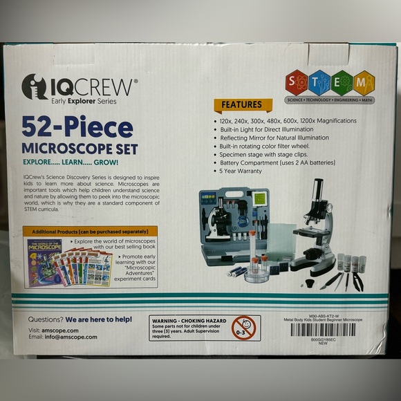 BRAND NEW IQ Crew 52 Piece Microscope Set - Picture 2 of 2